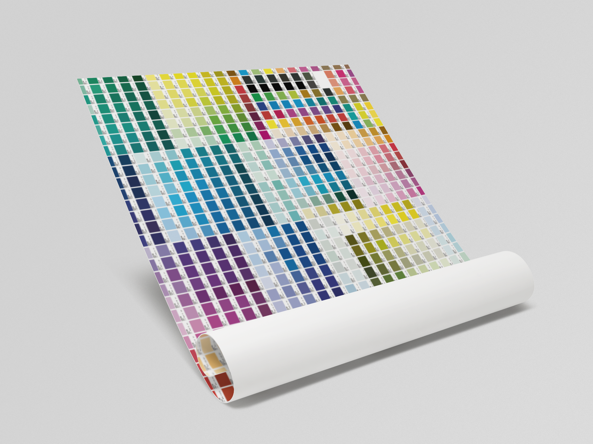Farbkarte mit CMYK und RGB Codes